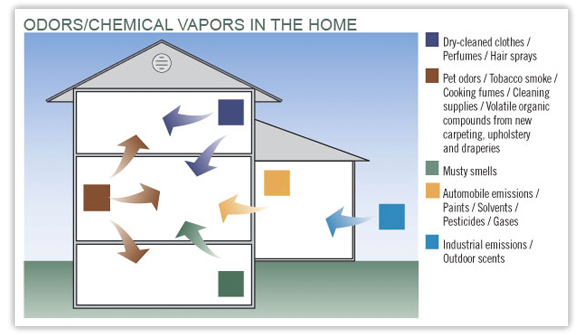 chemical vapors in the home
